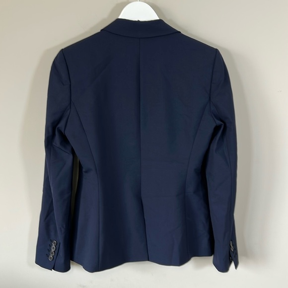 J Crew BI Sretch Blazer Italian Wool B3231 Tollegno 1900 Navy Blue Jacket Sz 6 - Picture 6 of 15